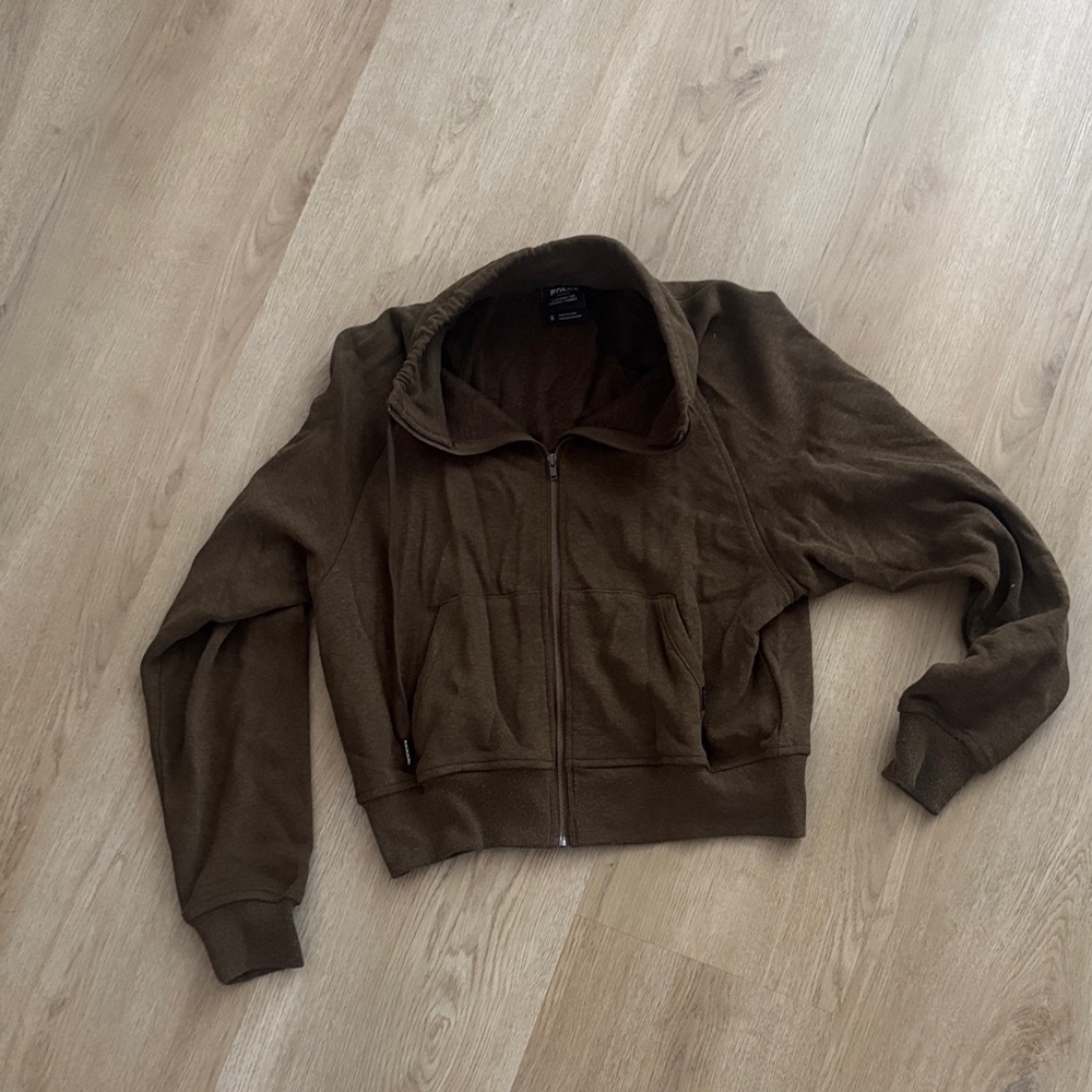 Prana Brown Zip-Up Hoodie